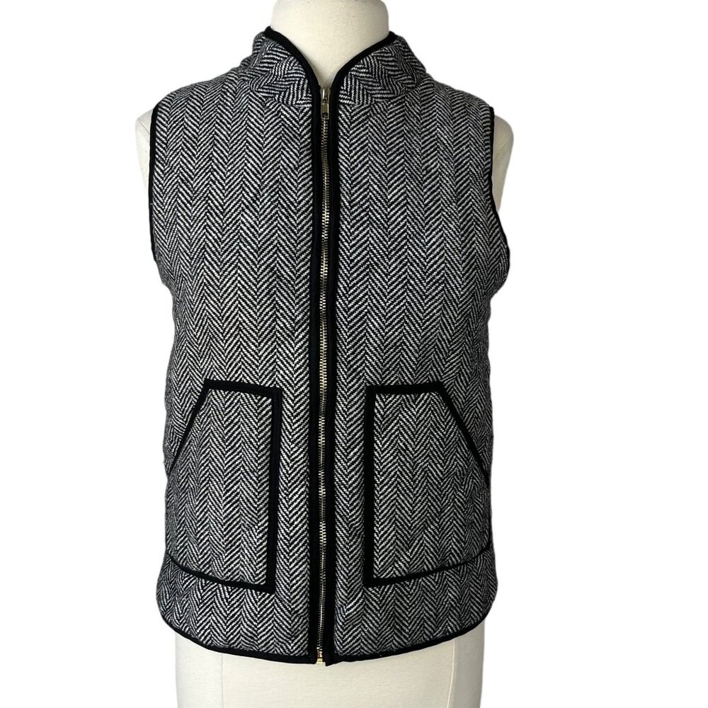 Merokeety Womens Front Zip Vest Black White Size Medium